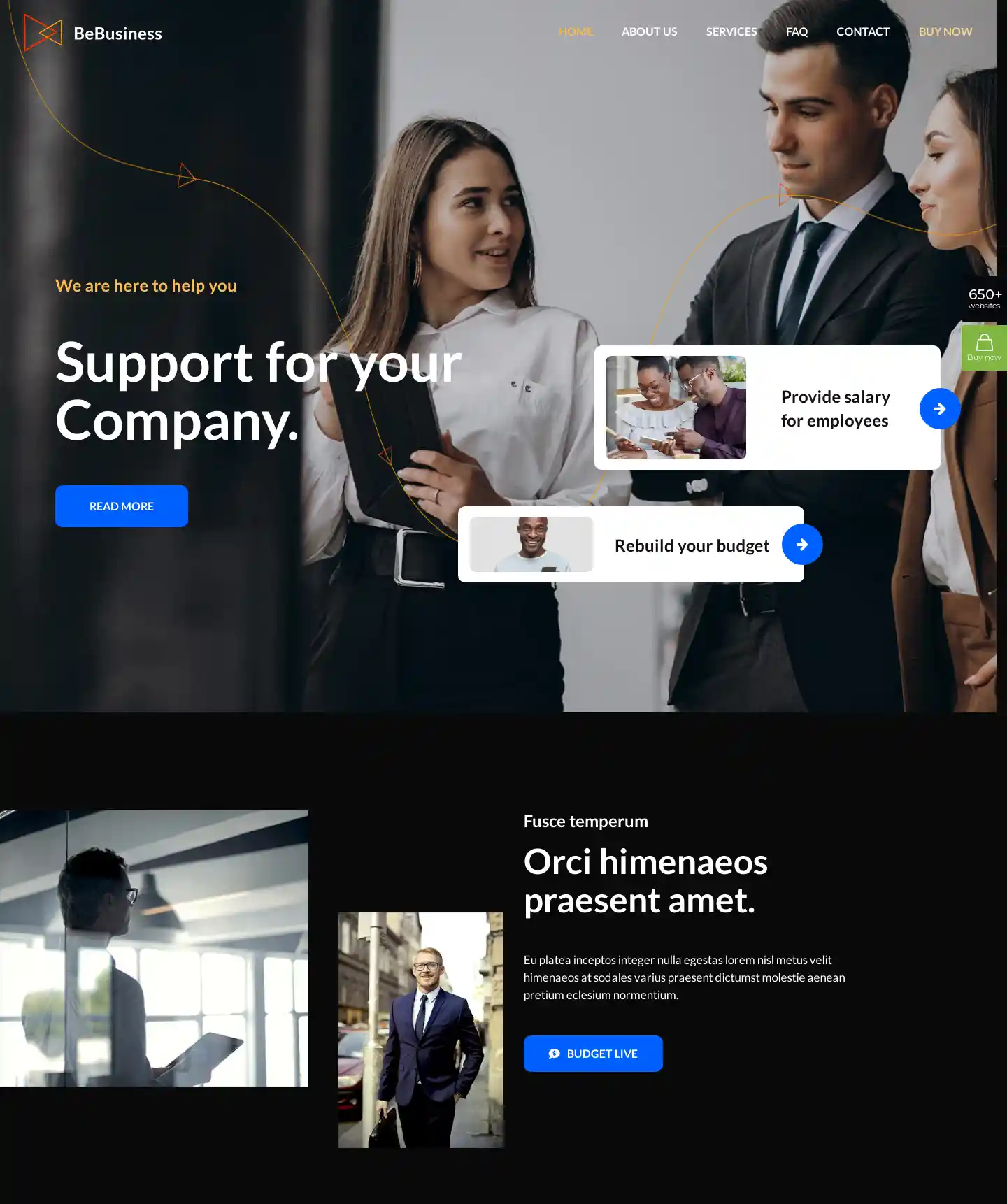 BeBusiness – Giao diện website dịch vụ chuyên nghiệp hình đại diện