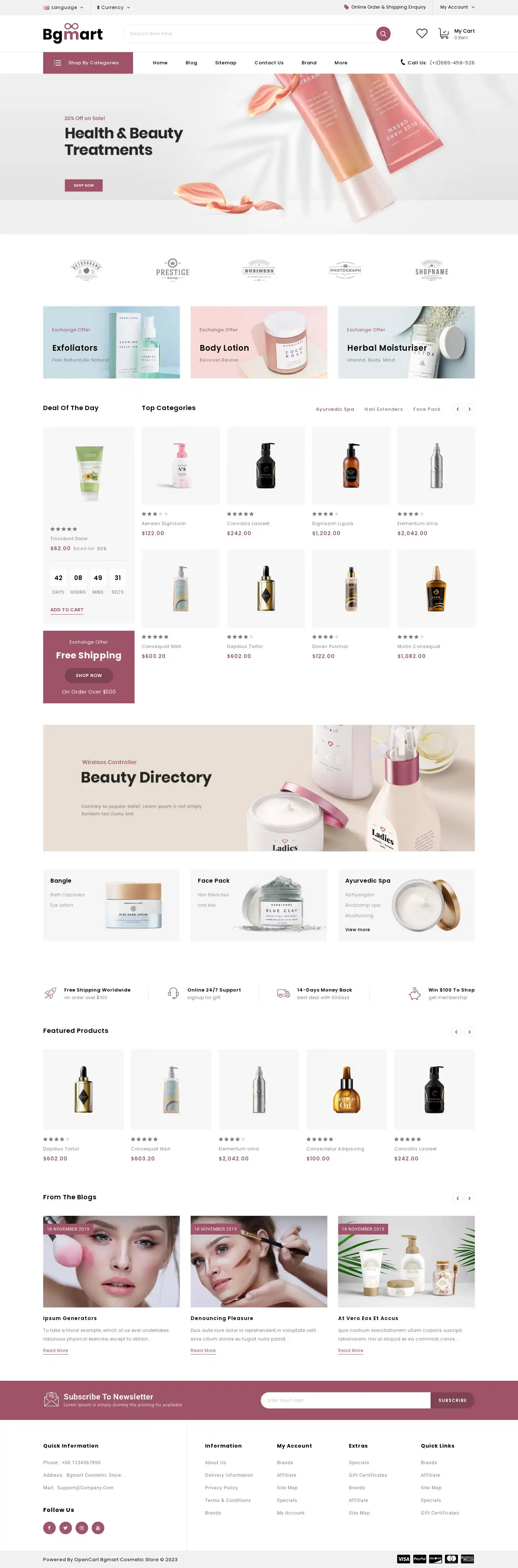 Bgmart: Mẫu Website Siêu Thị Mỹ Phẩm Đẹp Chuẩn SEO