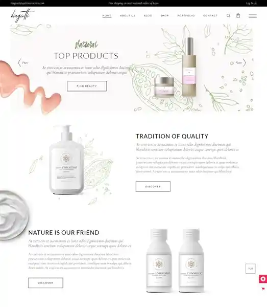 Biagiotti - Giao Diện Web Mỹ Phẩm Thiên Nhiên Chuẩn SEO hình nền