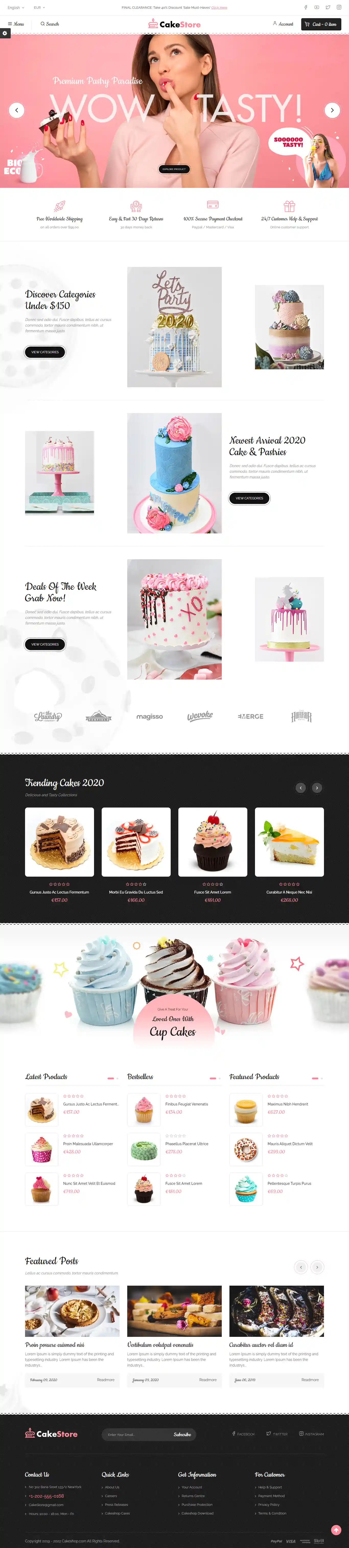 Cakestore - Giao Diện Web Bánh Sự Kiện & Bánh Cưới