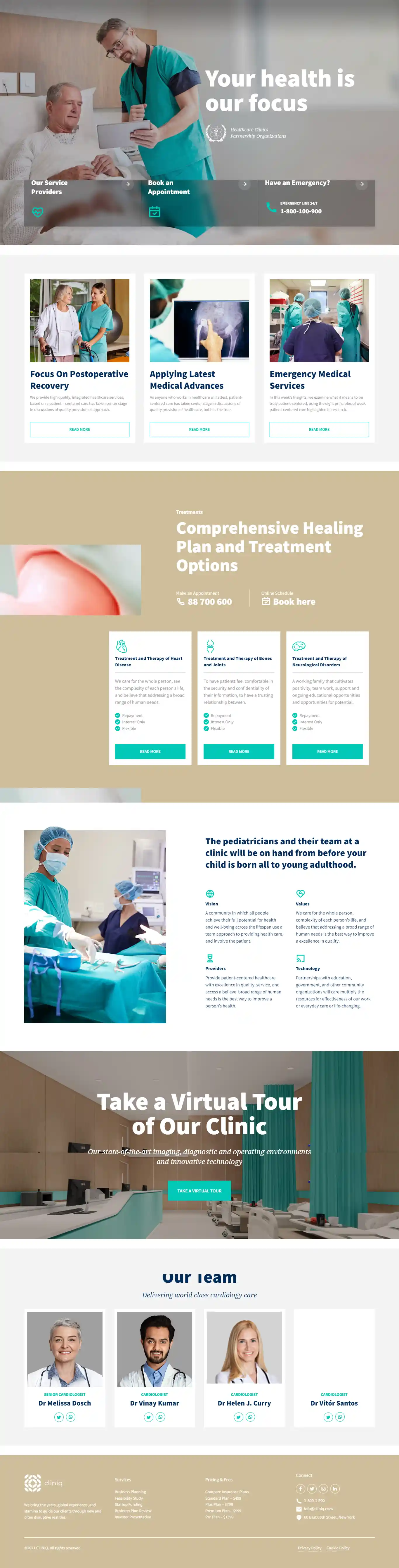 Cliniq: Mẫu Website Phòng Khám Chuyên Khoa Chuyên Nghiệp
