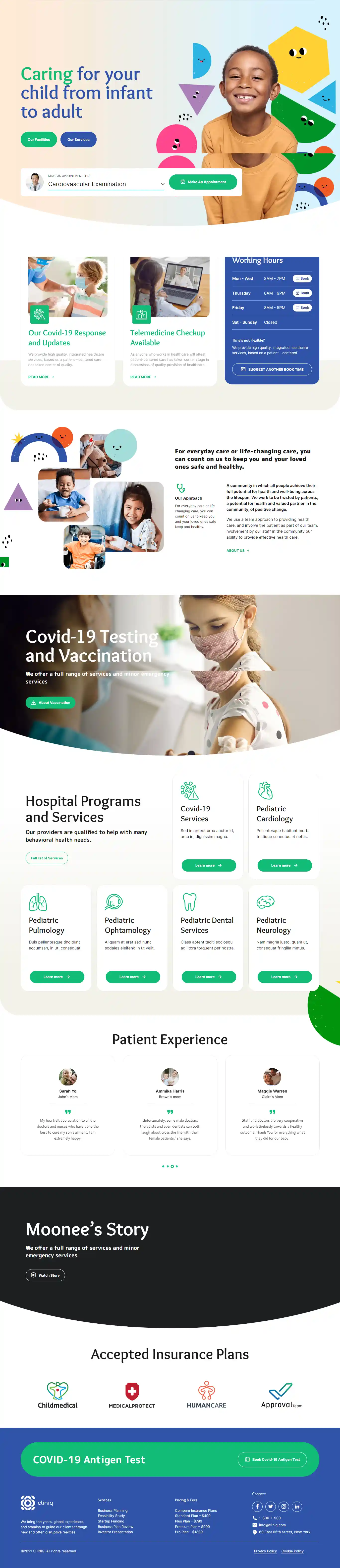 Cliniq - Giao Diện Web Nha Khoa Trẻ Em Đẹp Chuẩn SEO