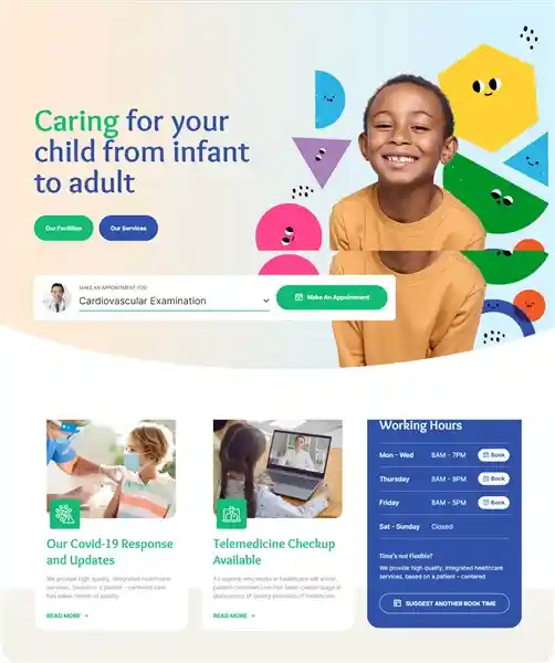 Cliniq - Giao Diện Web Nha Khoa Trẻ Em Đẹp