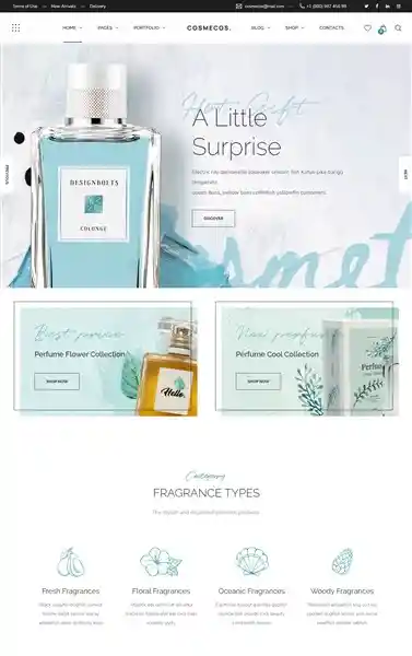 Cosmecos: Mẫu Website Nhãn Hiệu Nước Hoa Đẹp Chuẩn SEO hình đại diện