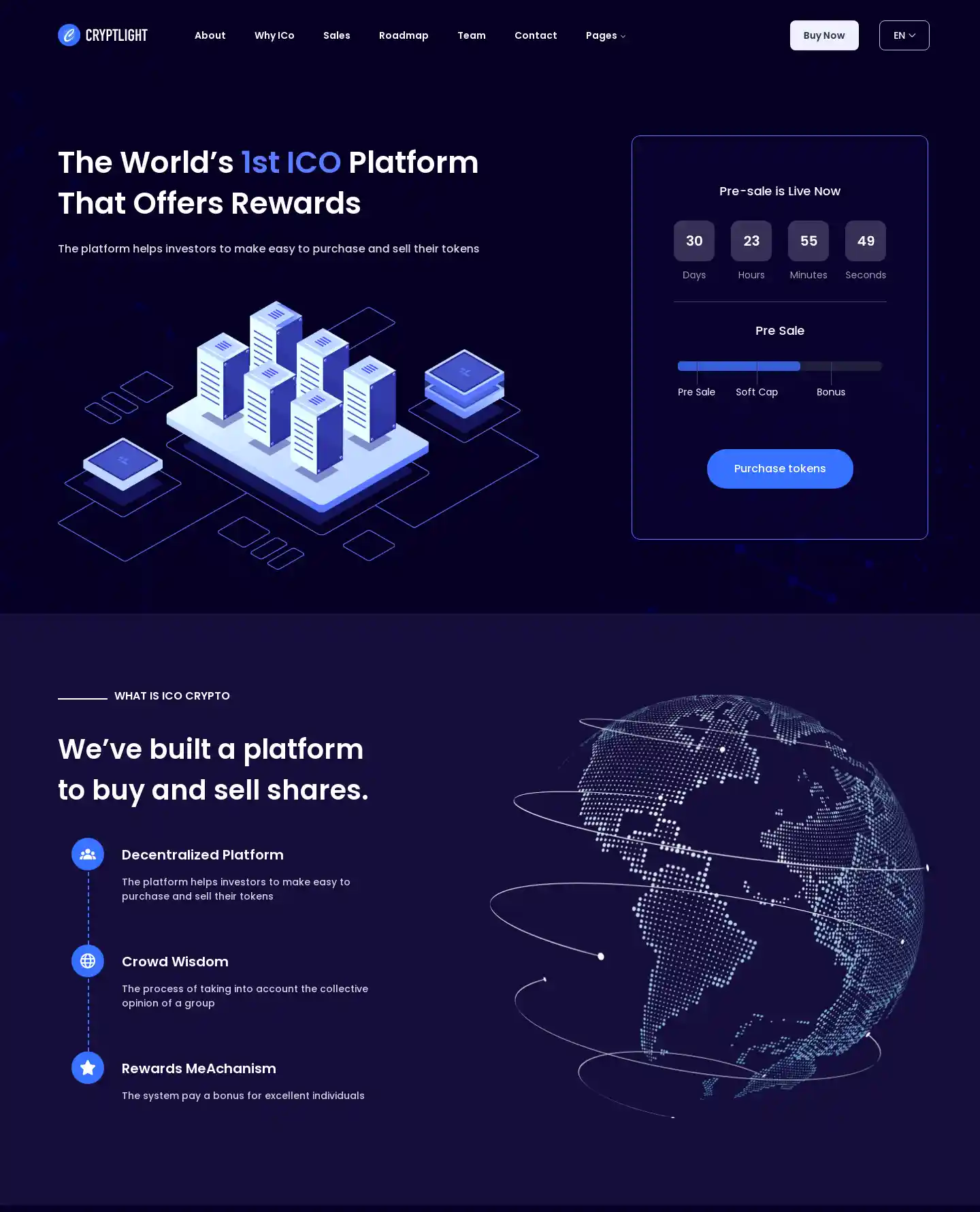 Cryptlight – Giao diện website công nghệ hiện đại hình đại diện