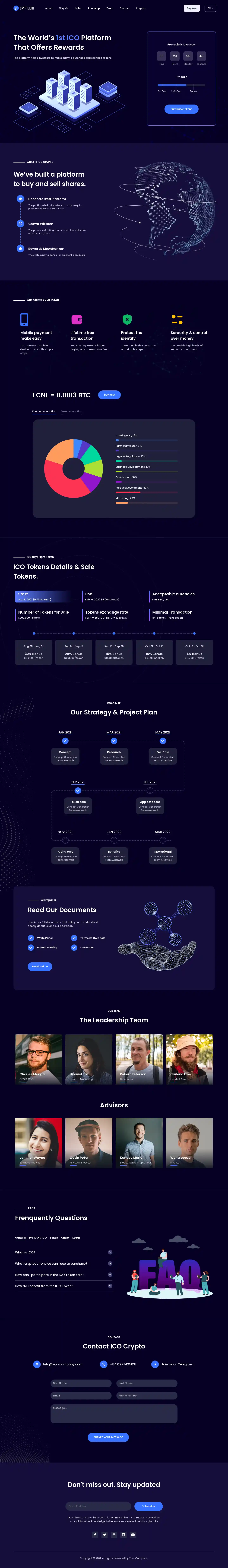 Cryptlight – Giao diện website công nghệ hiện đại