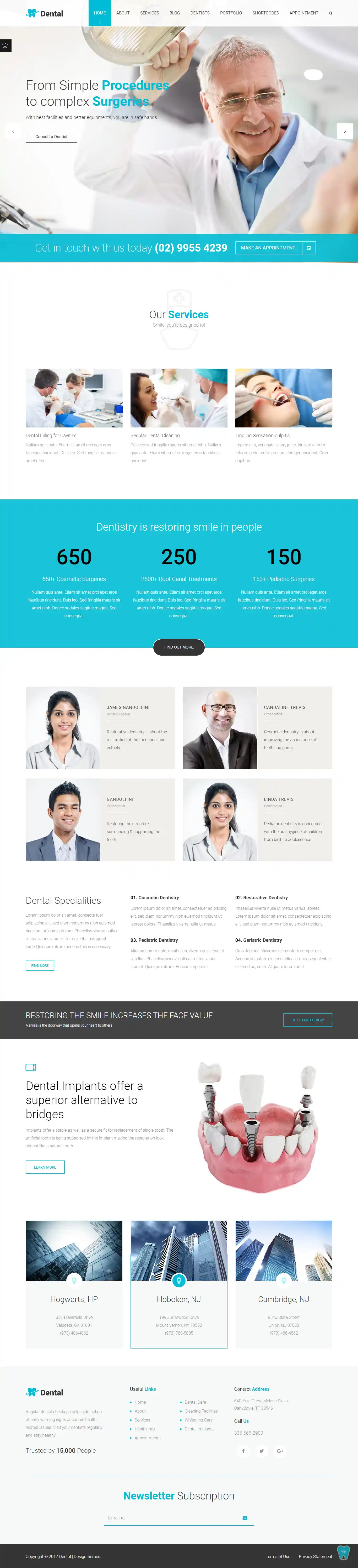 Dental - Giao Diện Web Dịch Vụ Nha Khoa Đẹp Chuẩn SEO