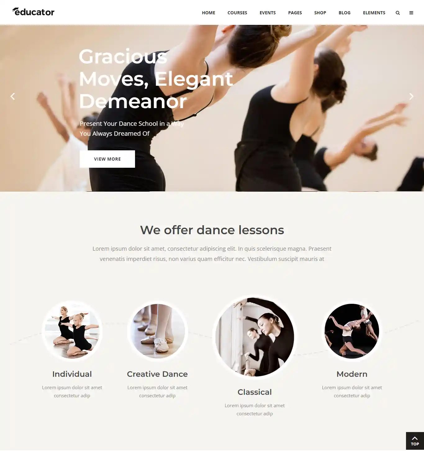 Educator: Mẫu Website Trường Múa & Nghệ Thuật Chuyên Nghiệp hình đại diện