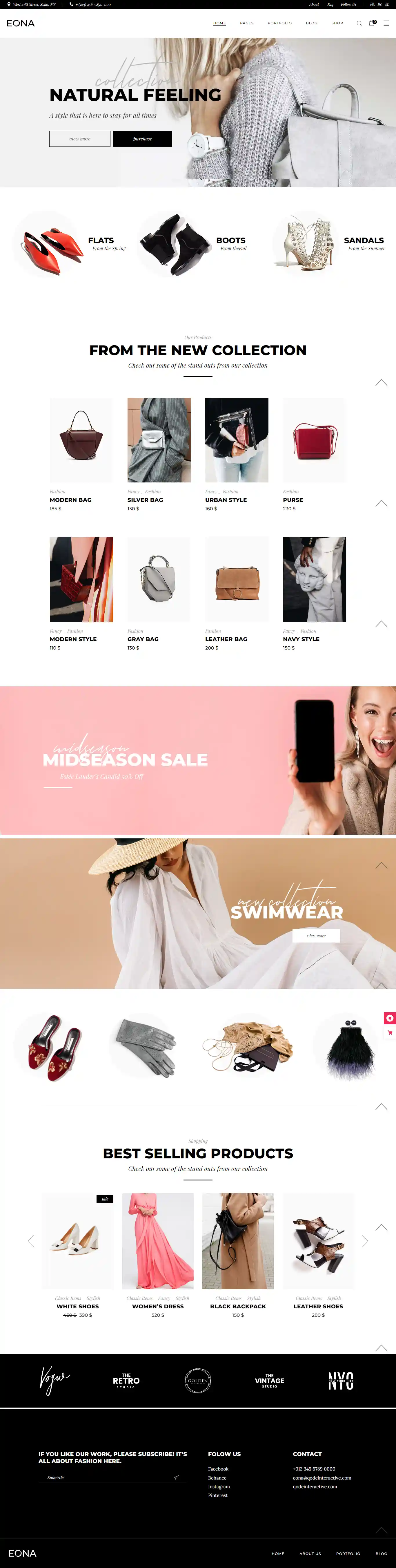 Eona: Mẫu Website Thời Trang & Phụ Kiện Đẳng Cấp