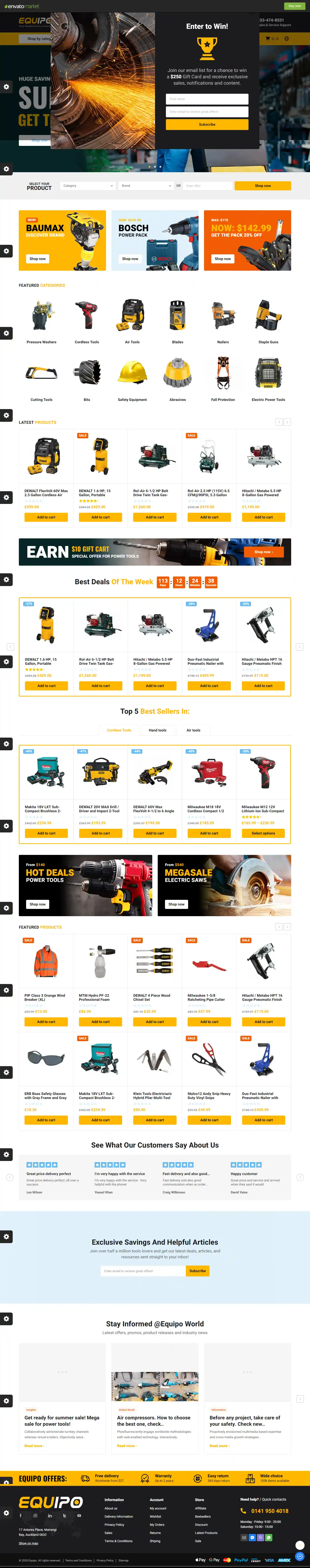 Equipoic - Giao Diện Web Bán Dụng Cụ Cơ Khí Đẹp Chuẩn SEO