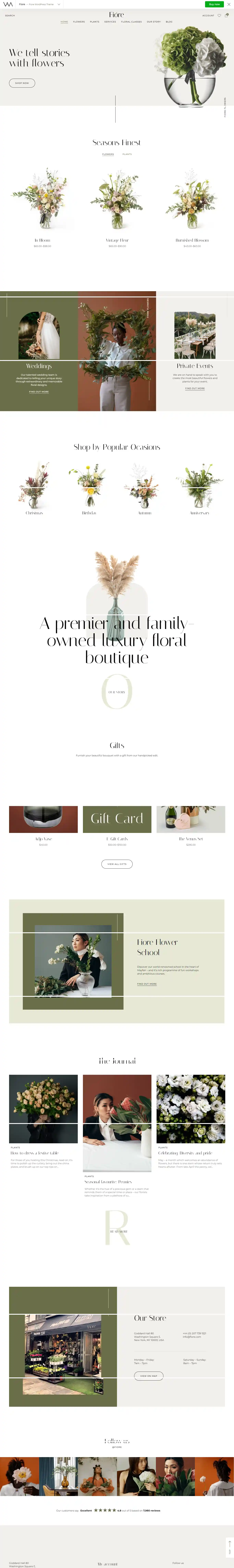 Fiora: Mẫu Website Shop Hoa Tươi & Hoa Cưới Đẹp Chuẩn SEO