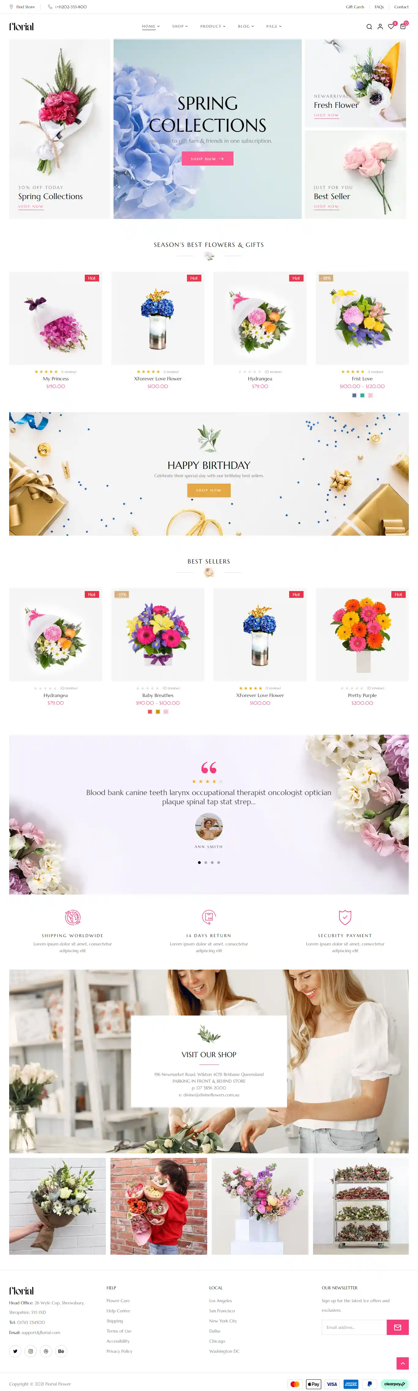 Florial Metro - Giao Diện Web Hoa & Cây Cảnh Văn Phòng