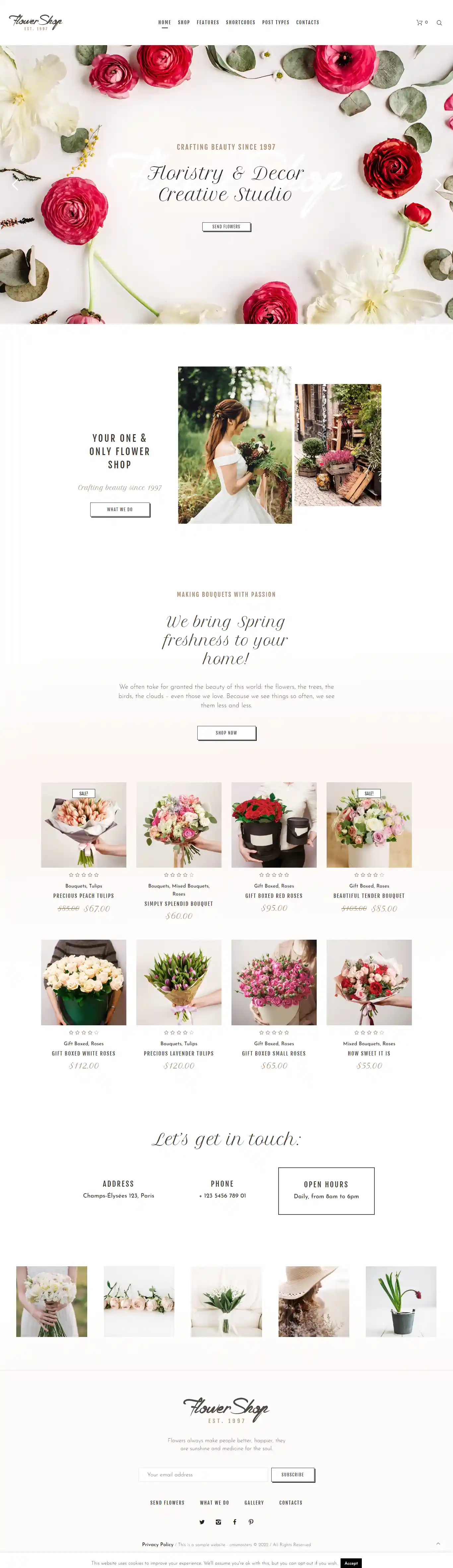 Flower Shop: Mẫu Website Bán Hoa Tươi Online Chuẩn SEO