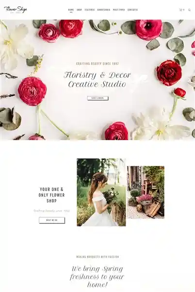 Flower Shop: Mẫu Website Bán Hoa Tươi Online