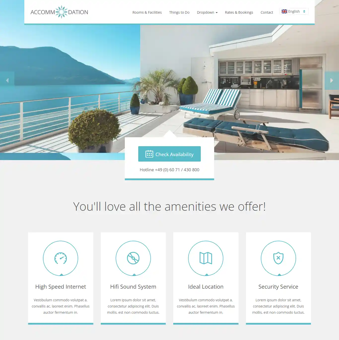 Giao diện website cho thuê biệt thự hiện đại hình đại diện