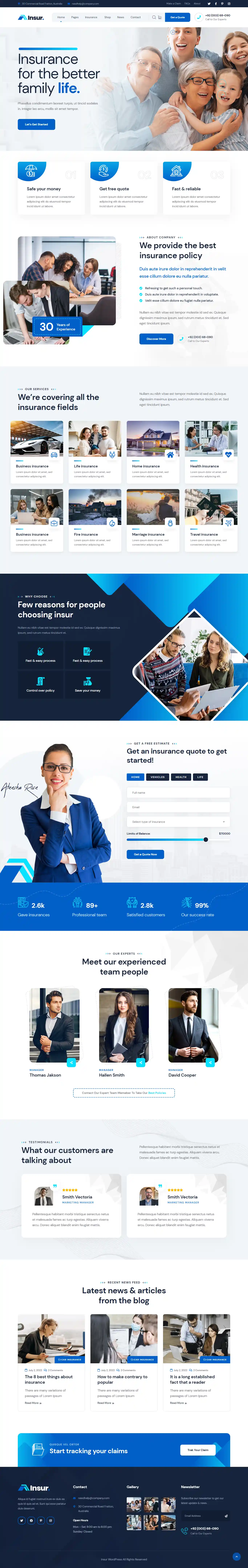Insur - Giao Diện Web Dịch Vụ Bảo Hiểm Đẹp Chuẩn SEO