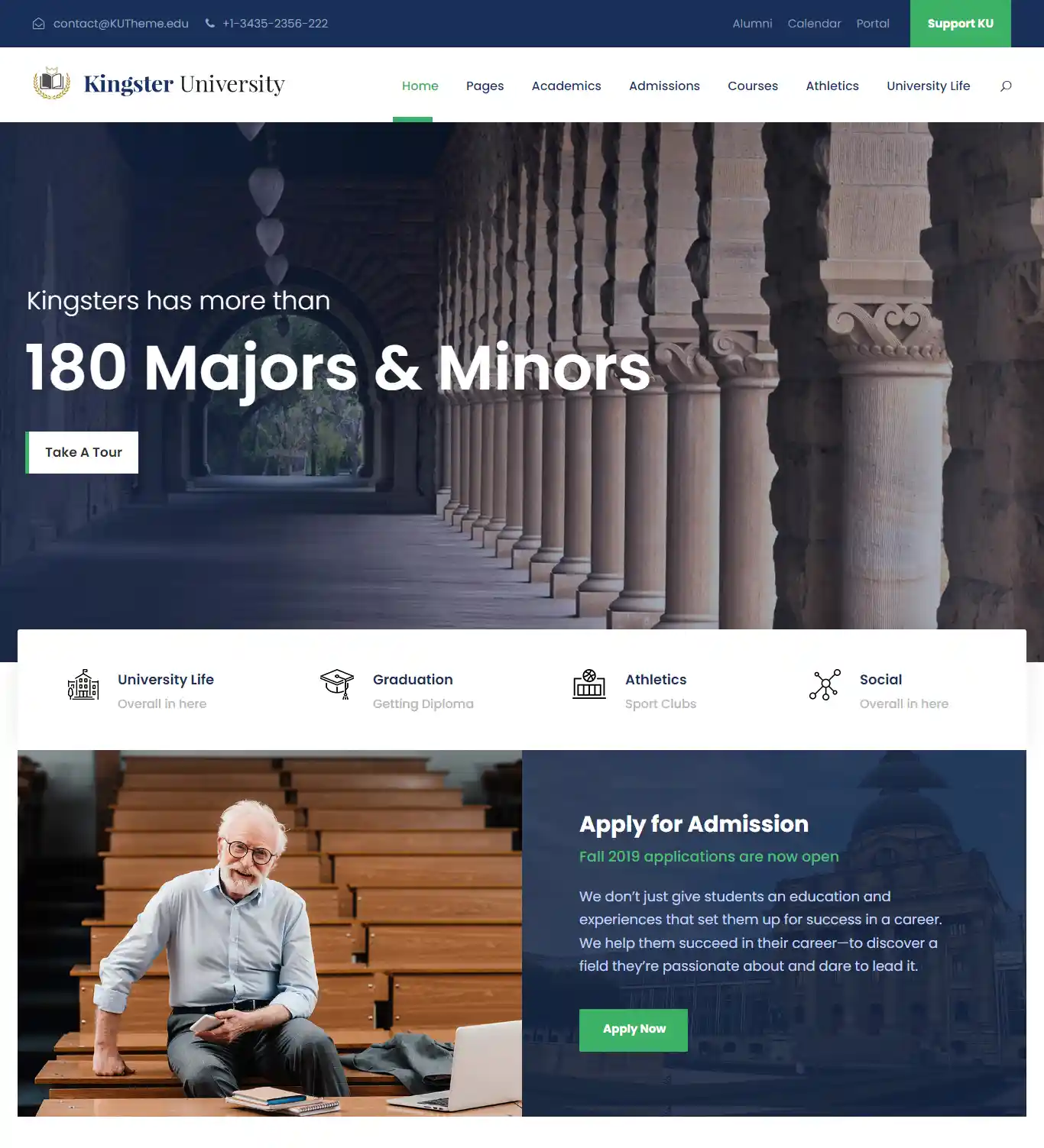 Kingster: Mẫu Website Đại Học & Cao Đẳng Sang Trọng hình đại diện