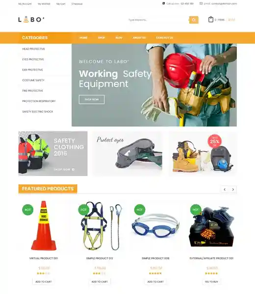 Labo: Mẫu Website Bảo Hộ Lao Động Uy Tín & Chuyên Nghiệp hình đại diện