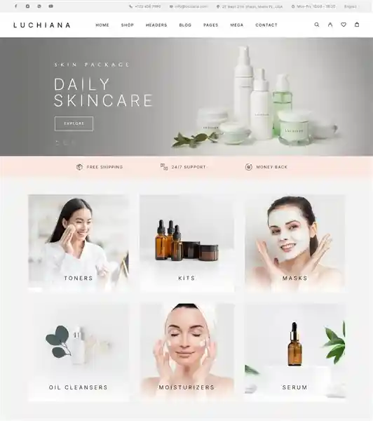 Luchiana: Mẫu Website Bán Mỹ Phẩm Dưỡng Da Chuyên Sâu hình đại diện