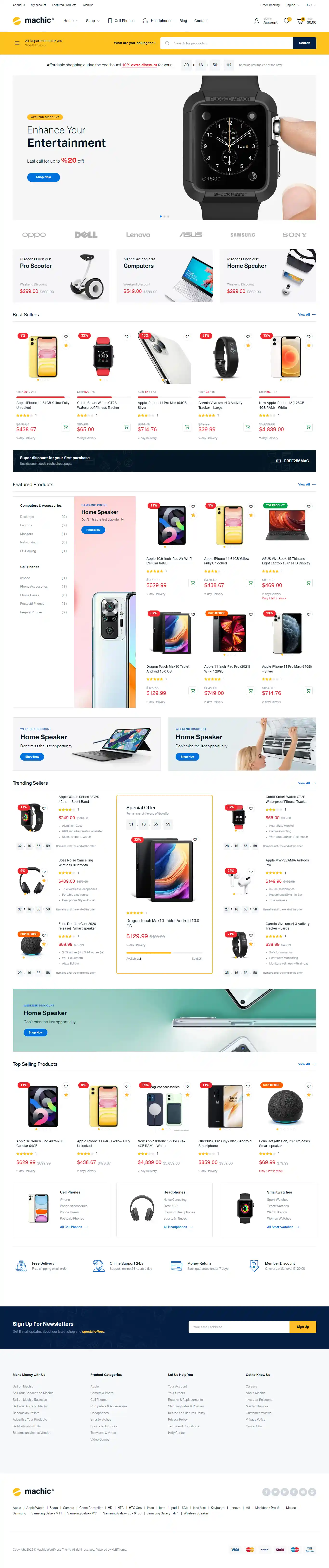 Machic - Giao Diện Web Thiết Bị Công Nghệ Chuẩn SEO