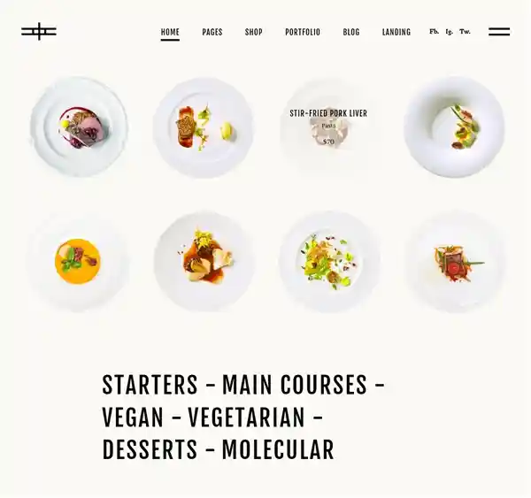 Asparagus: Mẫu Website Nhà Hàng Sang Trọng