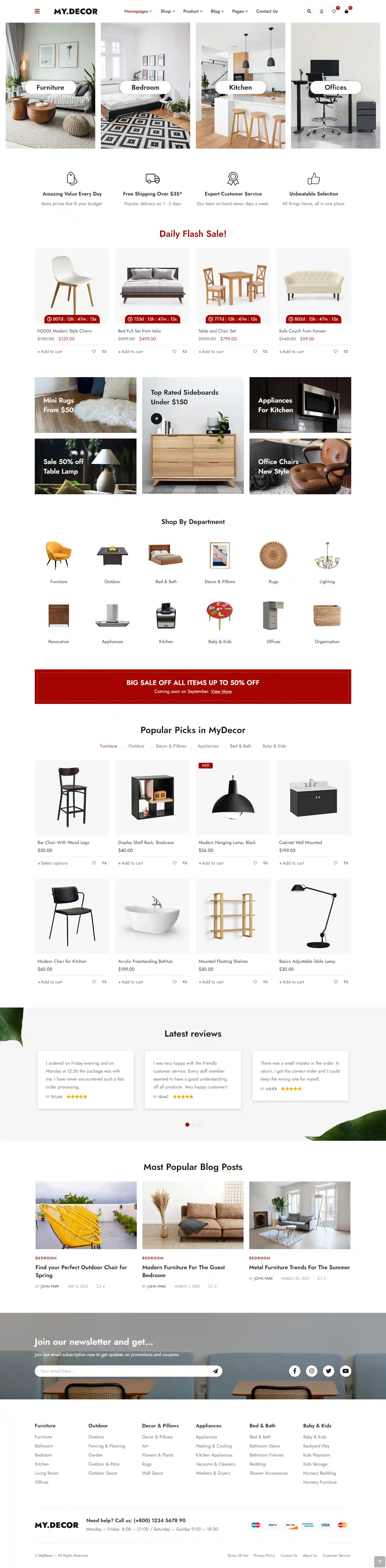 MyDecor: Mẫu Website Trang Trí Nội Thất Đẹp & Chuẩn SEO