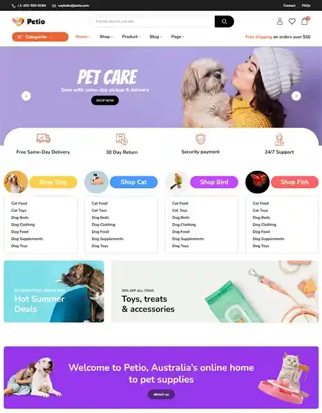 Petio web đồ dùng cho thú cưng