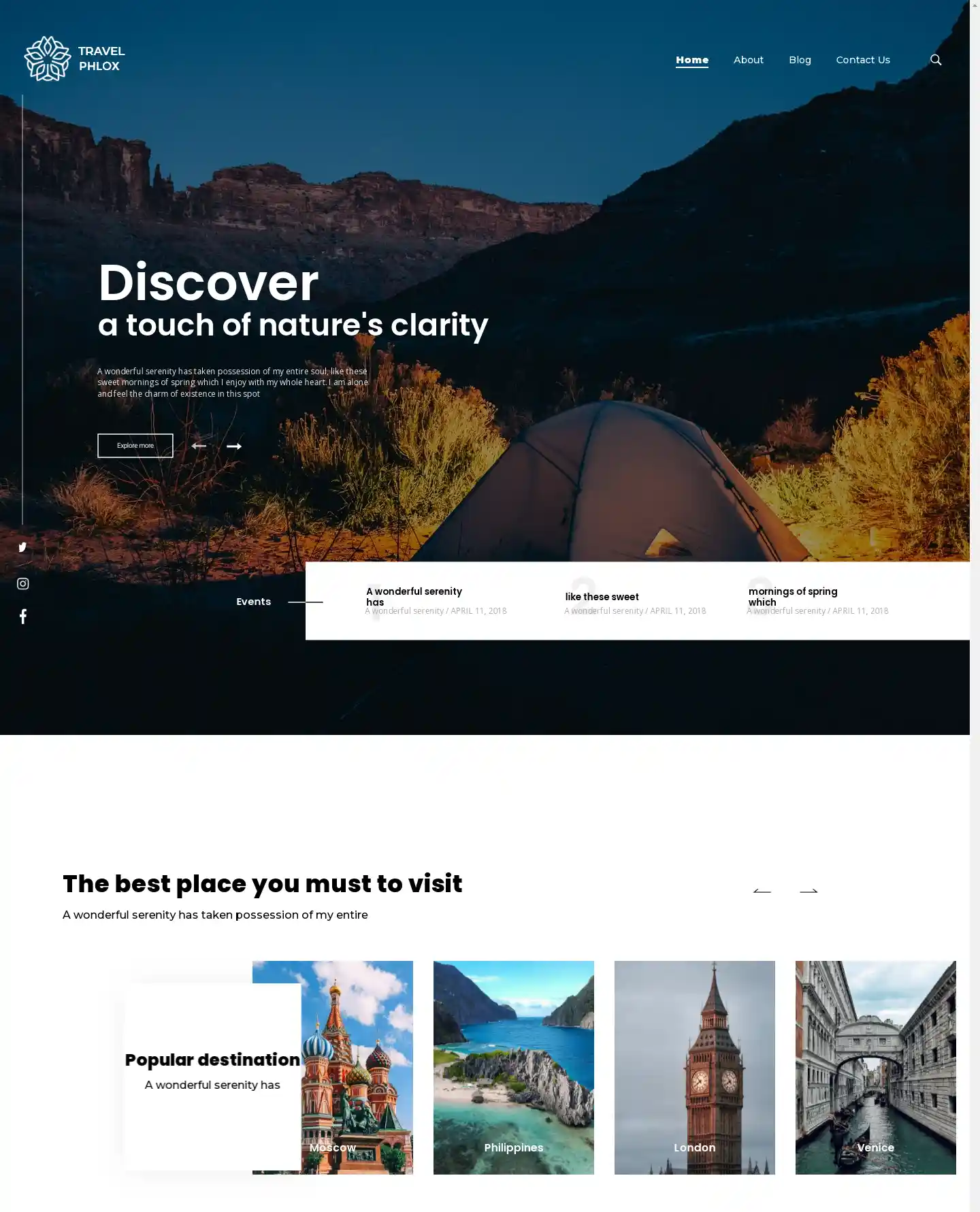 Phlox – Giao diện website du lịch hiện đại, chuẩn SEO hình đại diện