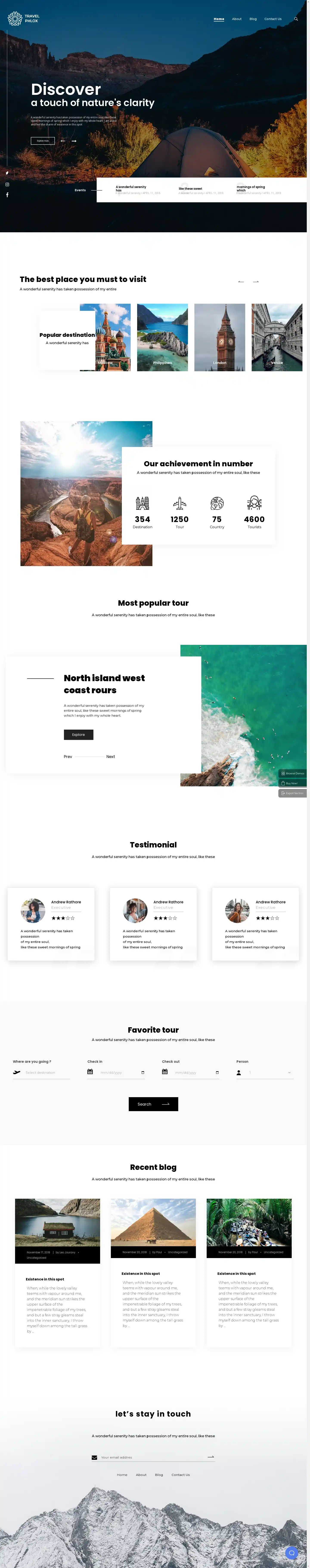 Phlox – Giao diện website du lịch hiện đại, chuẩn SEO