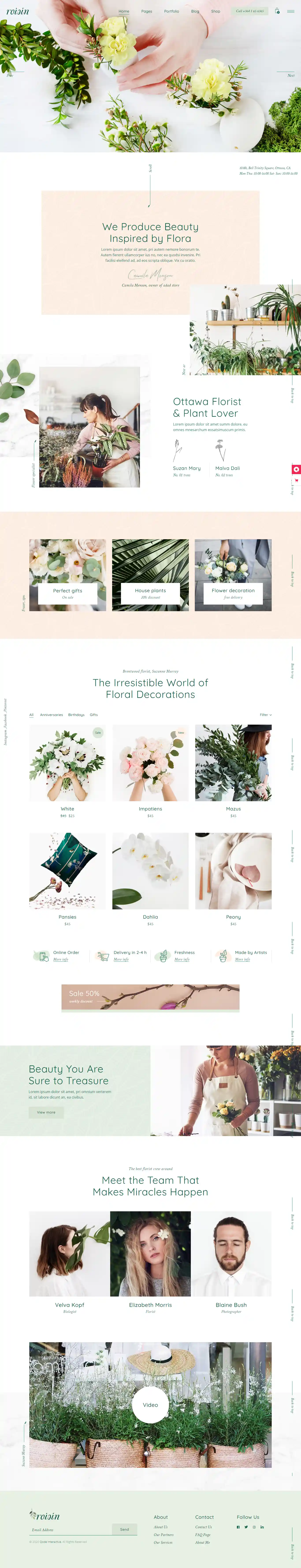 Roisin Orchid: Mẫu Website Studio Hoa Tươi Cao Cấp Chuẩn SEO