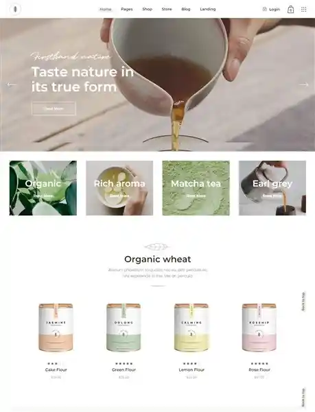 Santé: Mẫu Website Tiệm Trà & Nông Sản Cao Cấp Chuẩn SEO hình đại diện