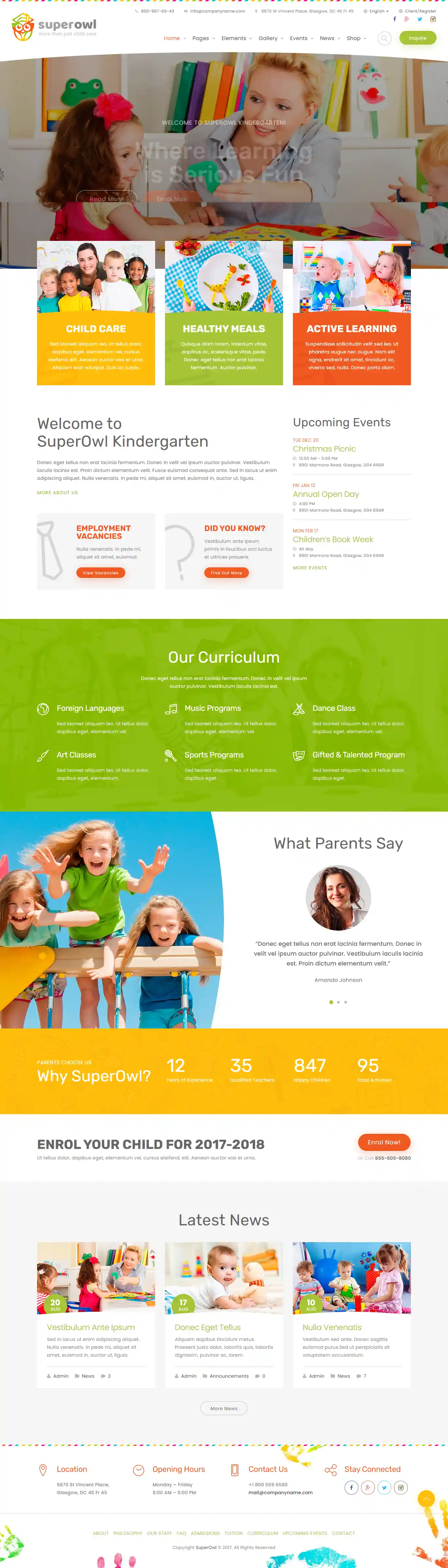 Superowl: Mẫu Website Giáo Dục Đa Năng Cho Mọi Cấp Học