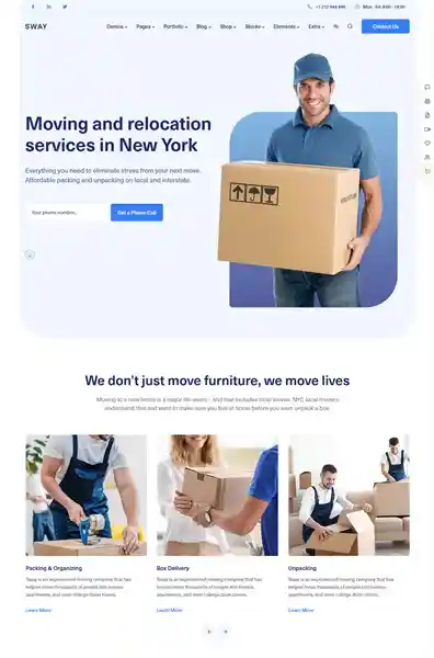 Sway - Giao Diện Web Vận Tải & Tháo Lắp Nội Thất SEO
