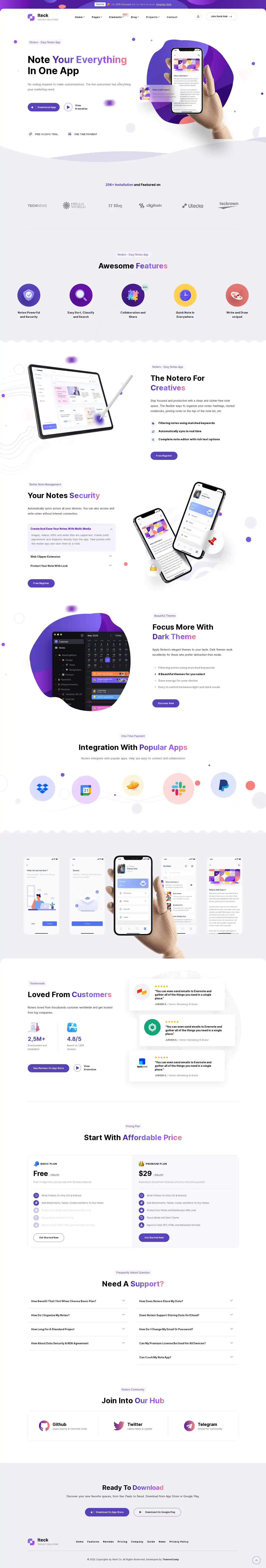 Thiết kế Landing Page Iteck cho công ty công nghệ