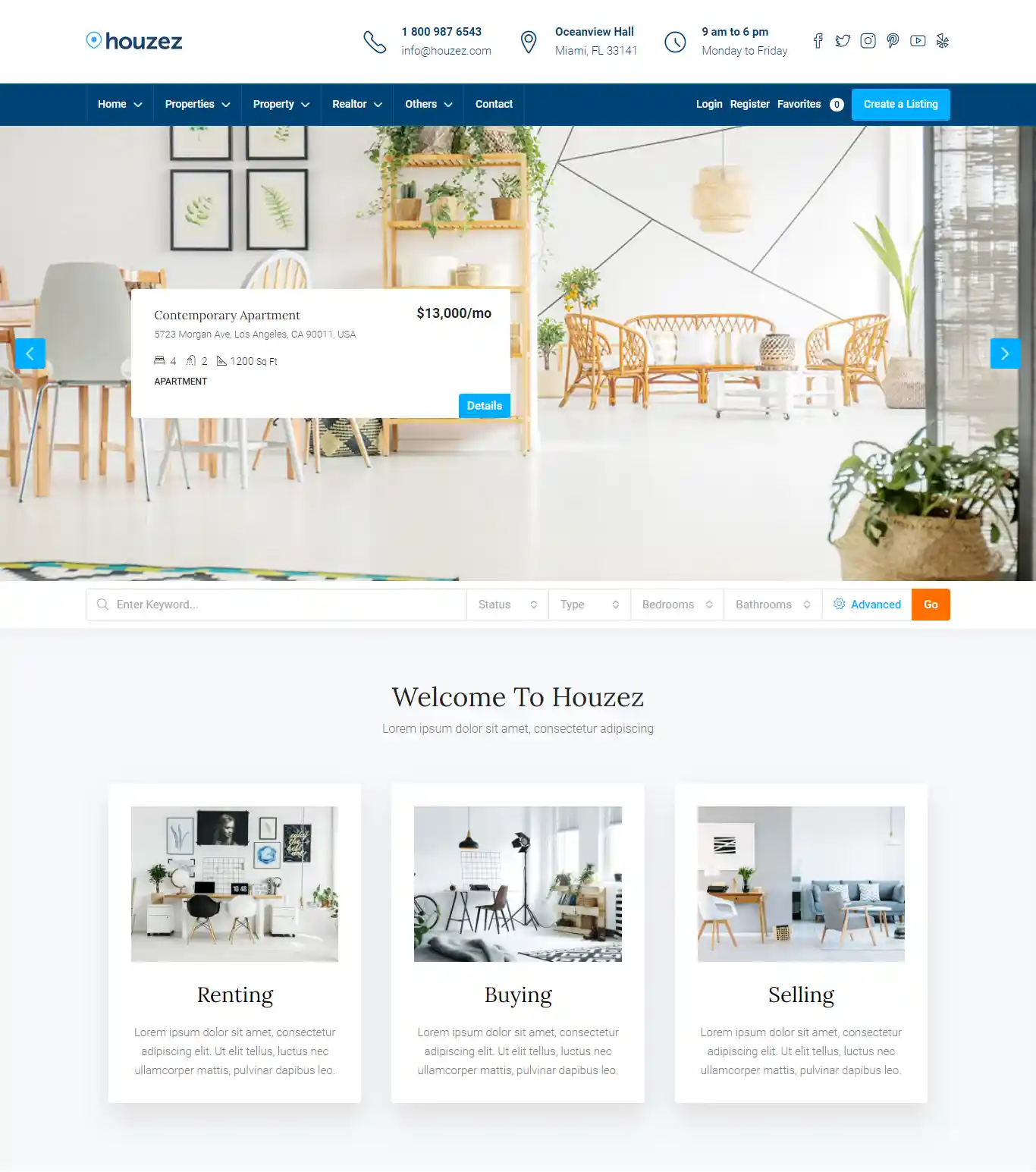 Thiết kế website bất động sản Houzez chuẩn SEO hình đại diện