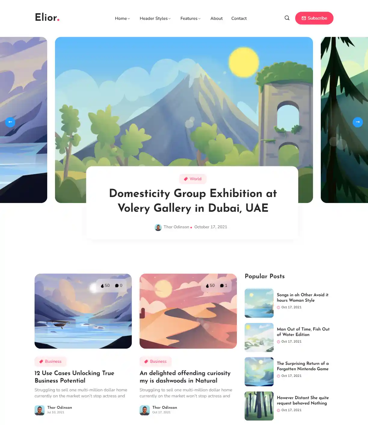 Thiết kế website blog Elior chuẩn SEO Google hình đại diện