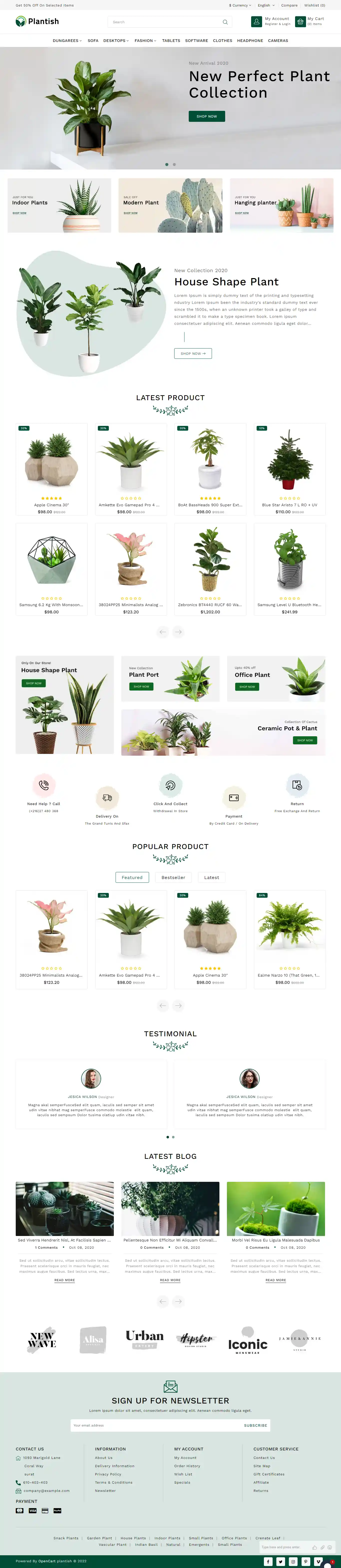 Thiết kế website cây cảnh Platish chuẩn SEO