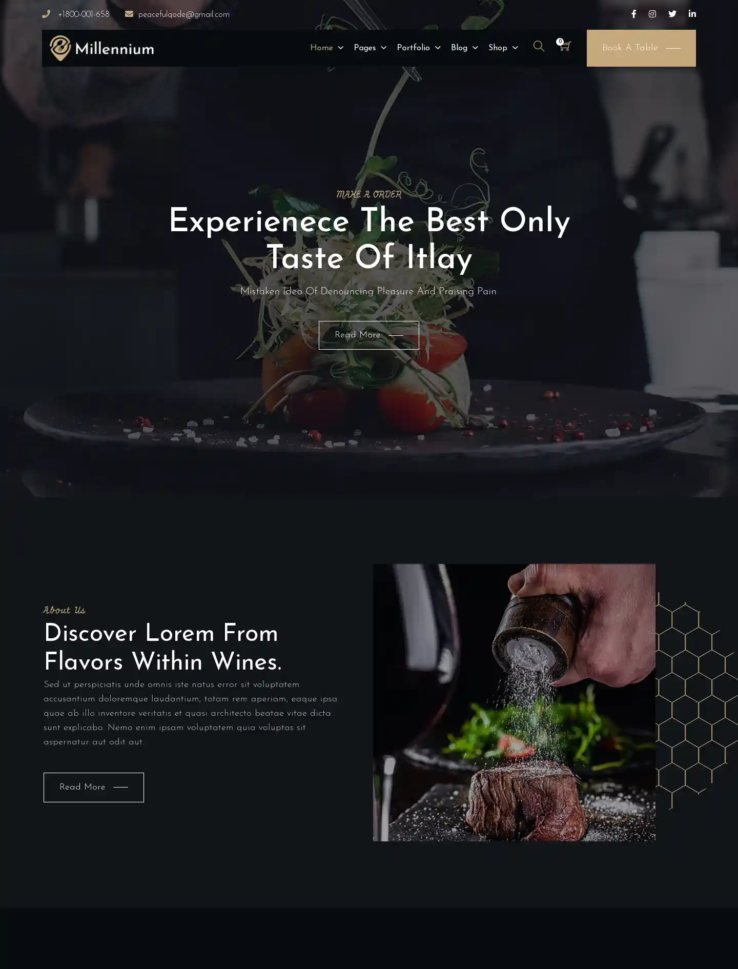 Thiết kế website nhà hàng Milennium chuẩn SEO hình đại diện