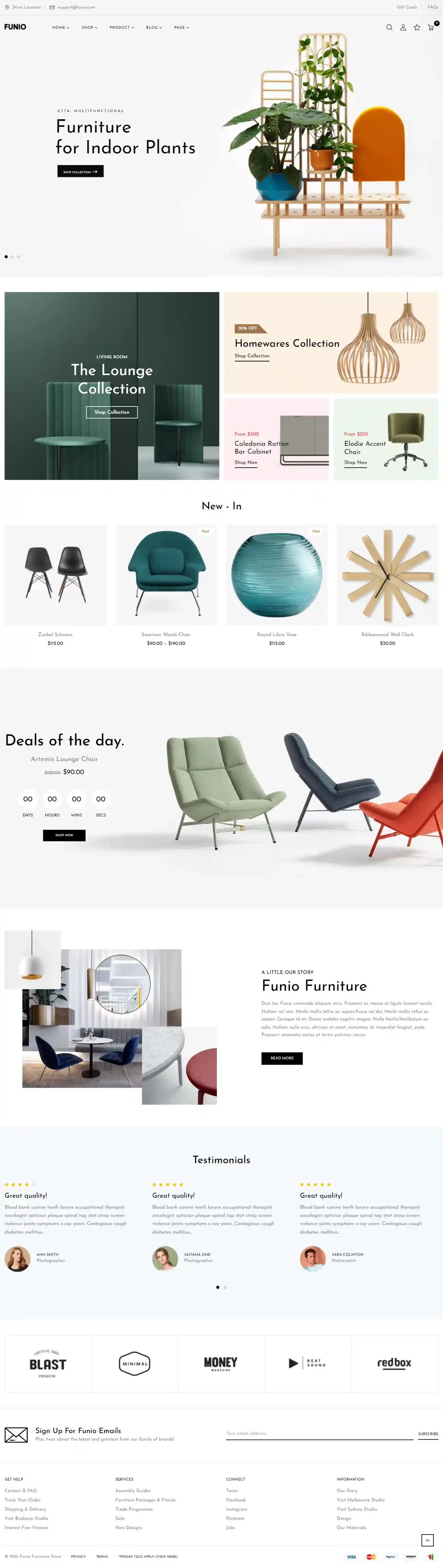 Thiết kế website nội thất Funio chuẩn SEO