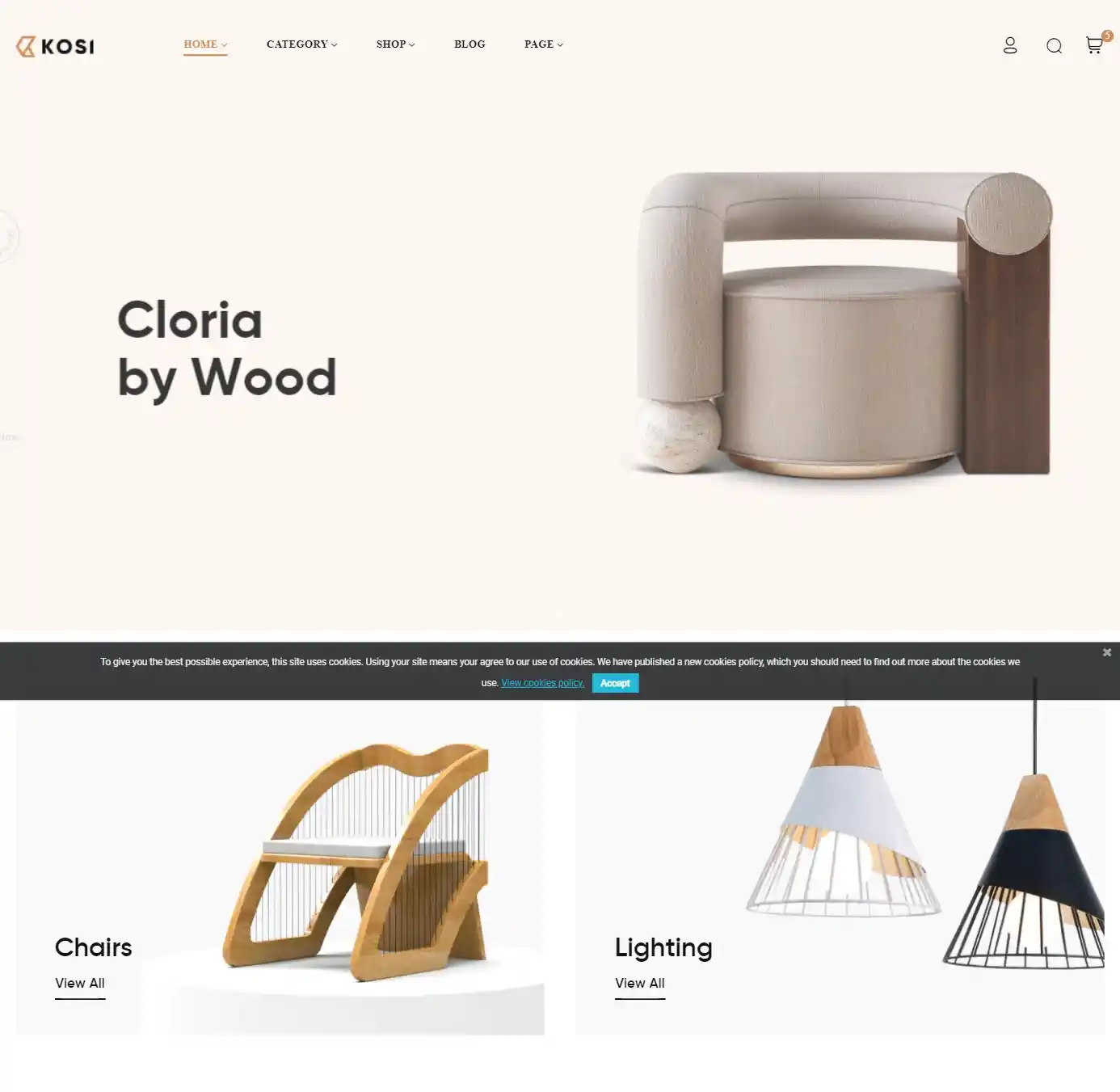 Thiết kế website nội thất sang trọng Kosi chuẩn SEO hình đại diện