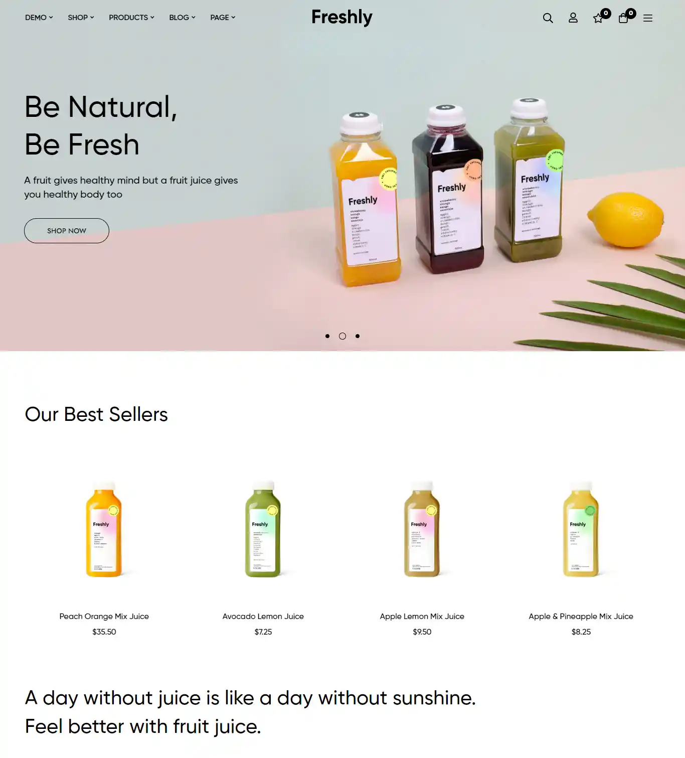 Thiết kế website nước ép Freshly chuẩn SEO hình đại diện