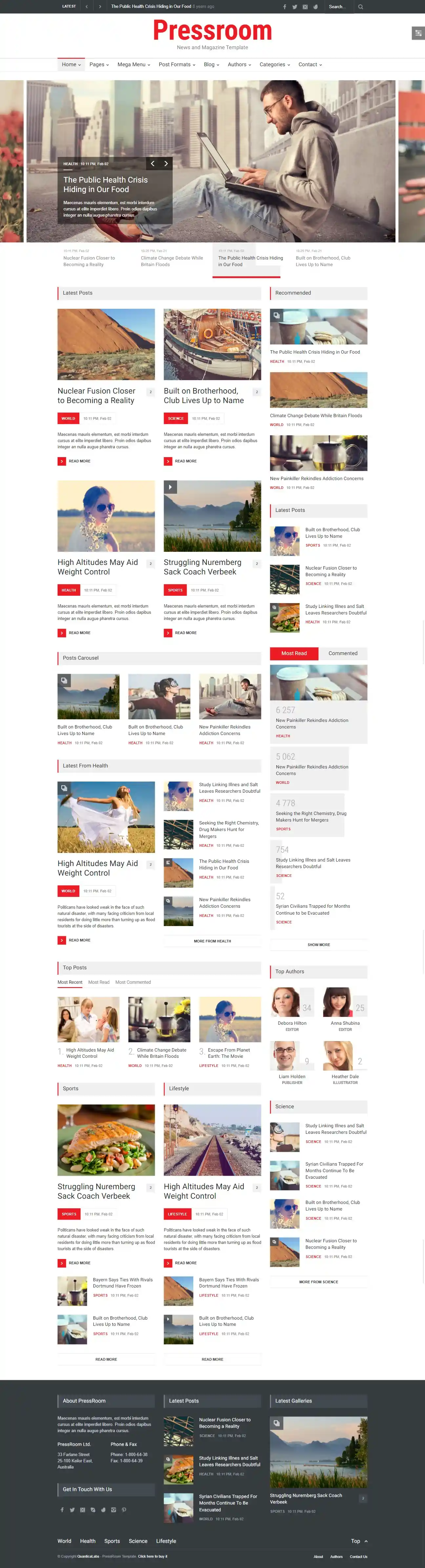 Thiết kế website Pressroom cho blog và tạp chí
