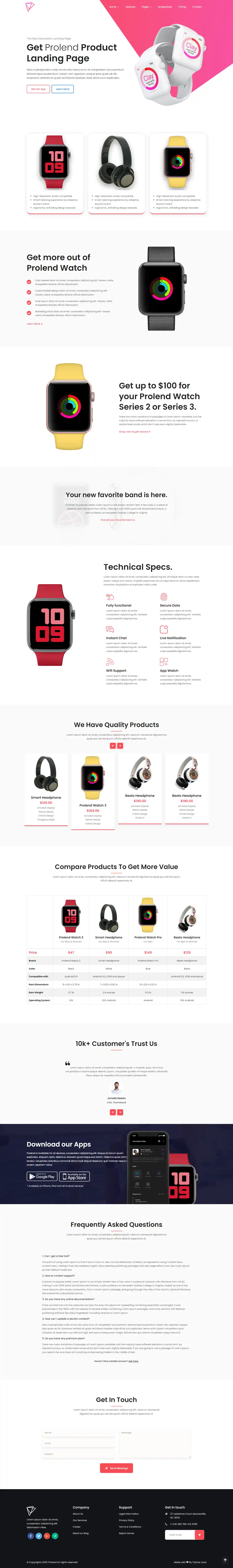 Thiết kế website Proland cho cửa hàng điện tử