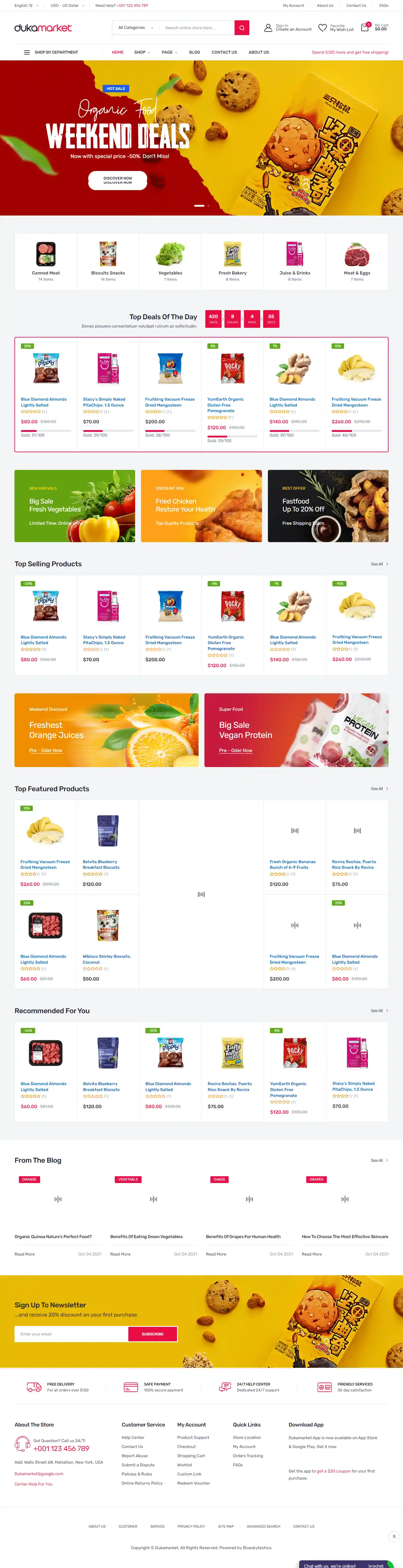 Thiết kế website siêu thị mini Dukamarket chuẩn SEO