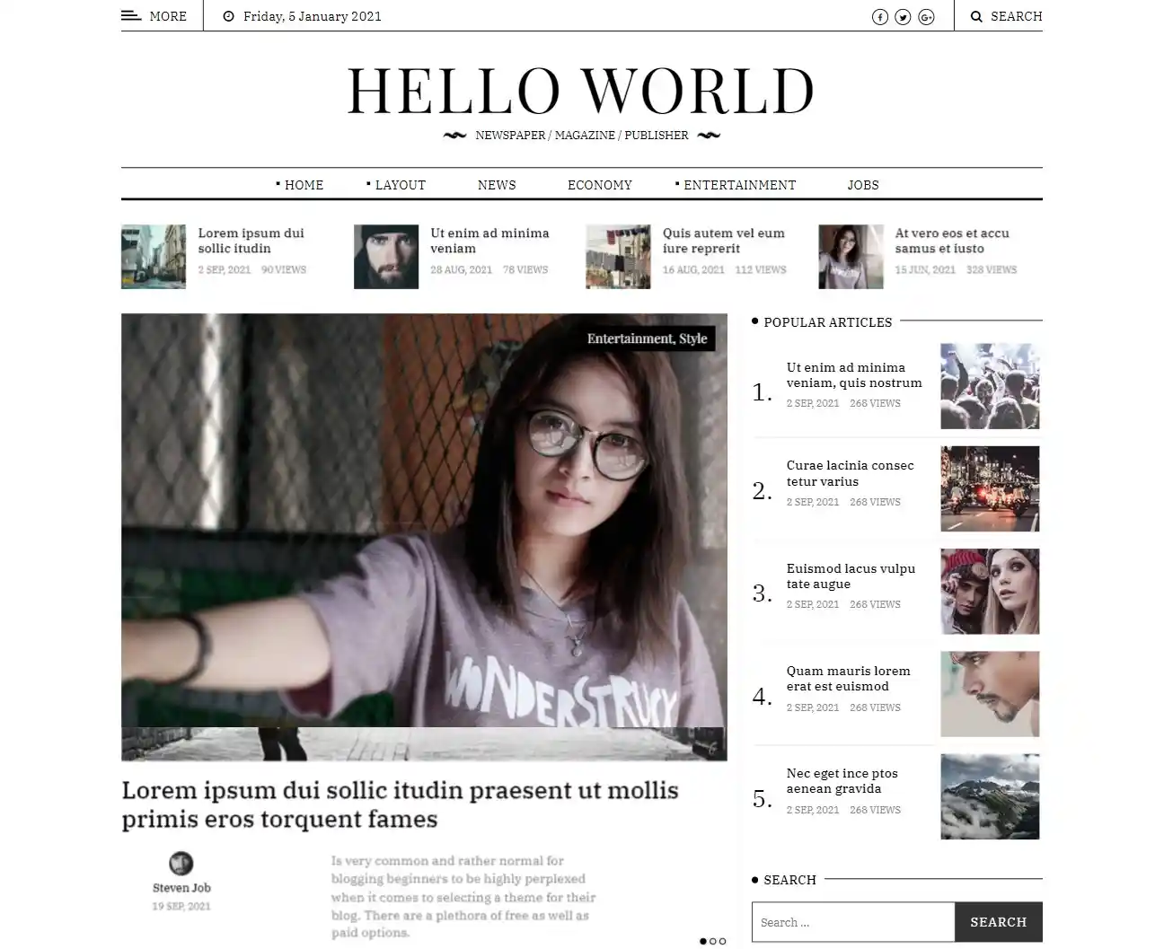 Giao diện Tin tức Hewo chuẩn SEO cho báo điện tử hình đại diện