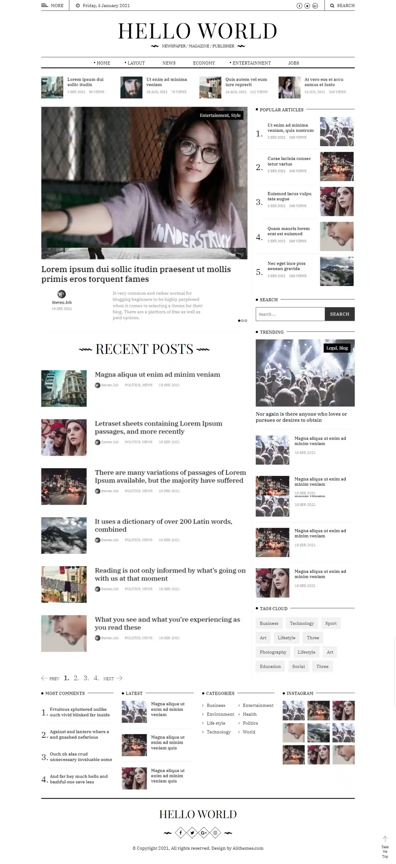 Giao diện Tin tức Hewo chuẩn SEO cho báo điện tử