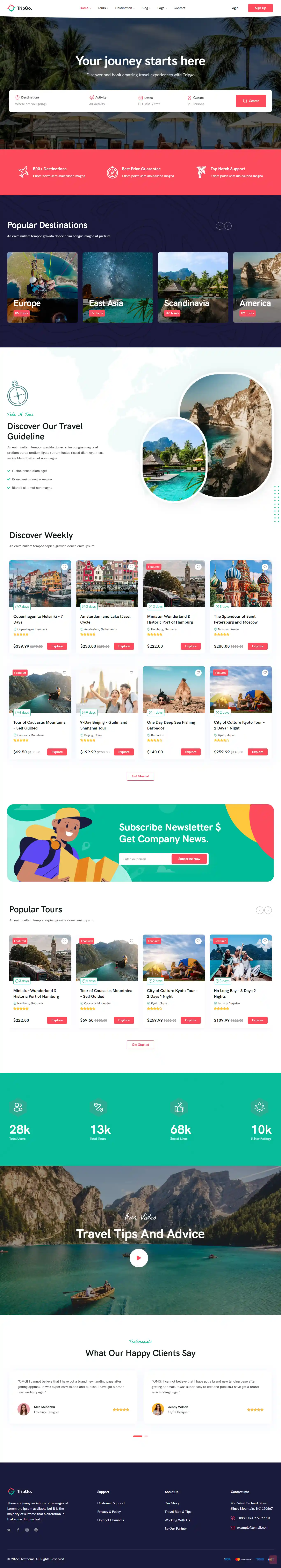 Tripgo 2 - Giao Diện Web Book Tour & Dịch Vụ Du Lịch Đẹp