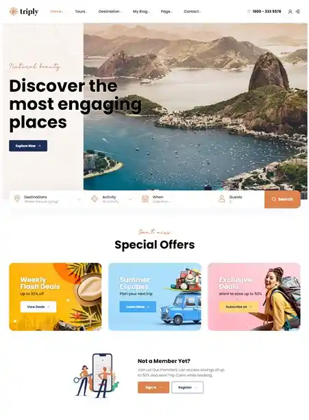 Triply - Giao Diện Web Du Lịch & Đặt Tour Đẹp Chuẩn SEO hình đại diện