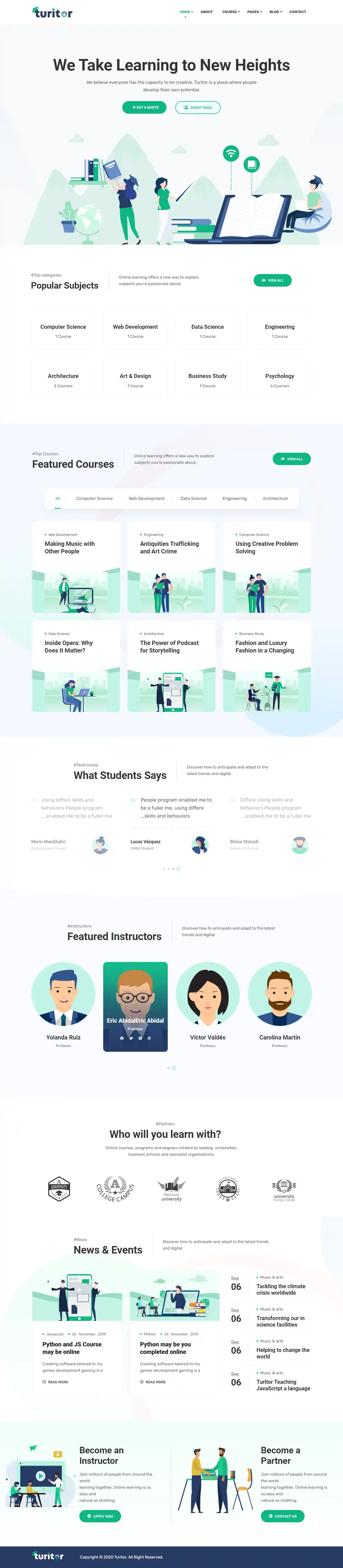Turitor - Giao Diện Web Giáo Dục & Tin Trường Học Chuẩn SEO