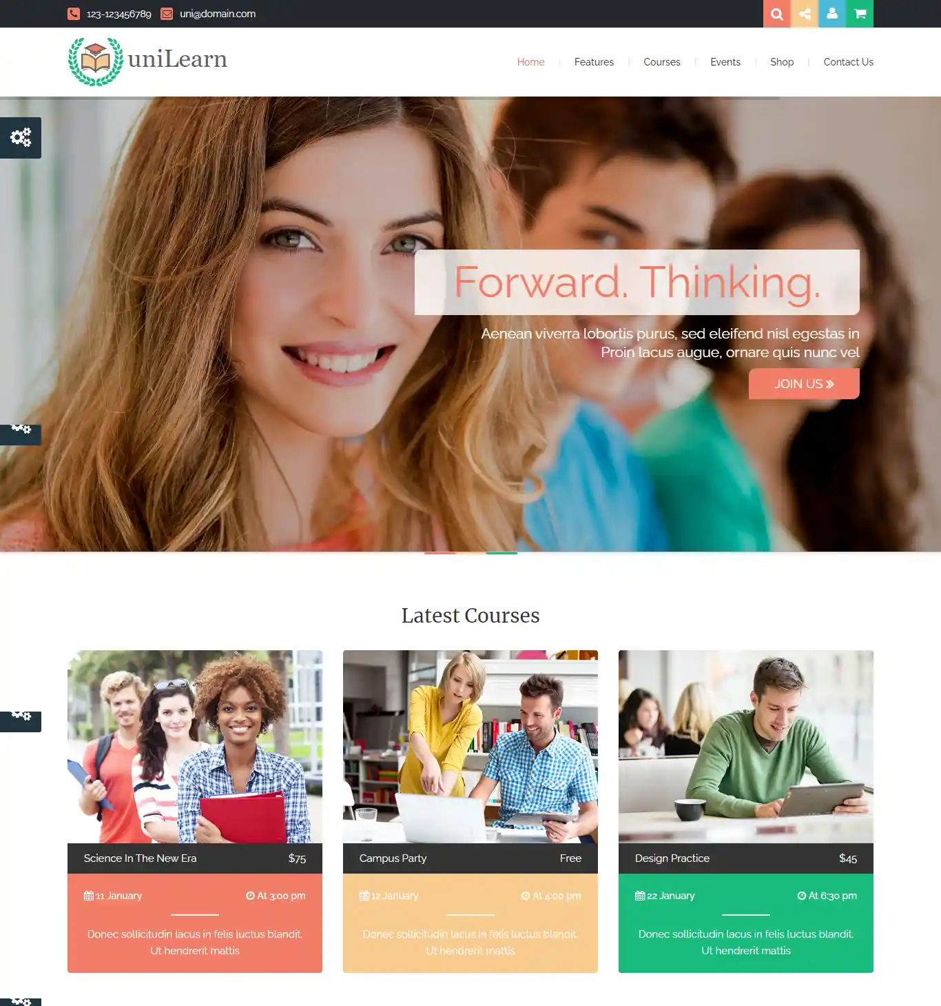 UniLearn: Mẫu Website Trường Đại Học & Cao Đẳng Hiện Đại hình đại diện